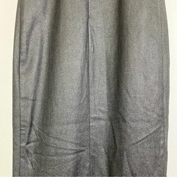 SOLD Collectif Black Glitter Maxi Prom Dress - Leather Look Mermaid Gown XS - Picture 9 of 16